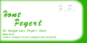 hont peyerl business card